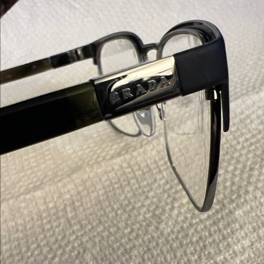 Men’s Prada Black and Silver Frame Prescription Glasses - Picture 8 of 8